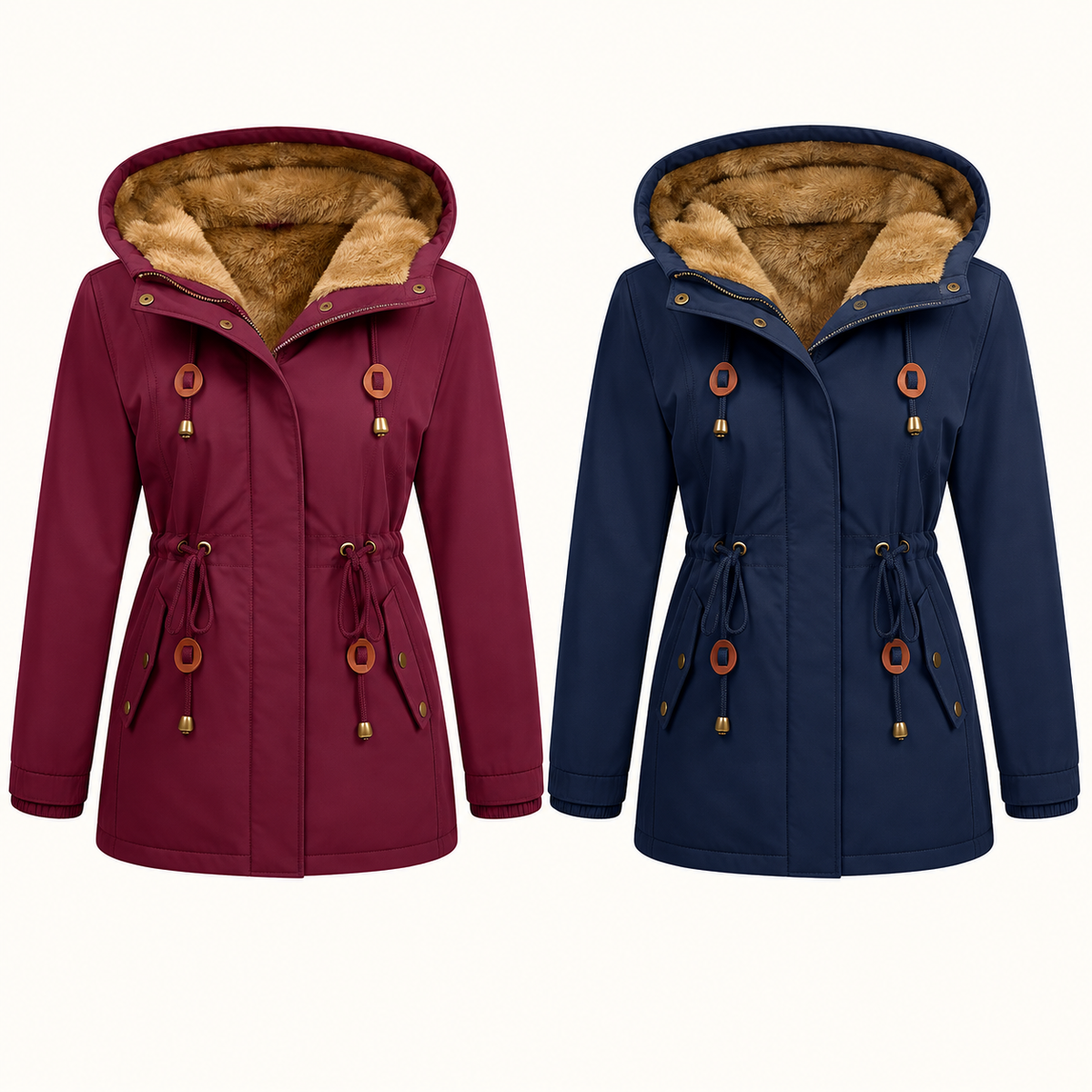 💝💝Women's Fleece-Lined Hooded Parka Jacket