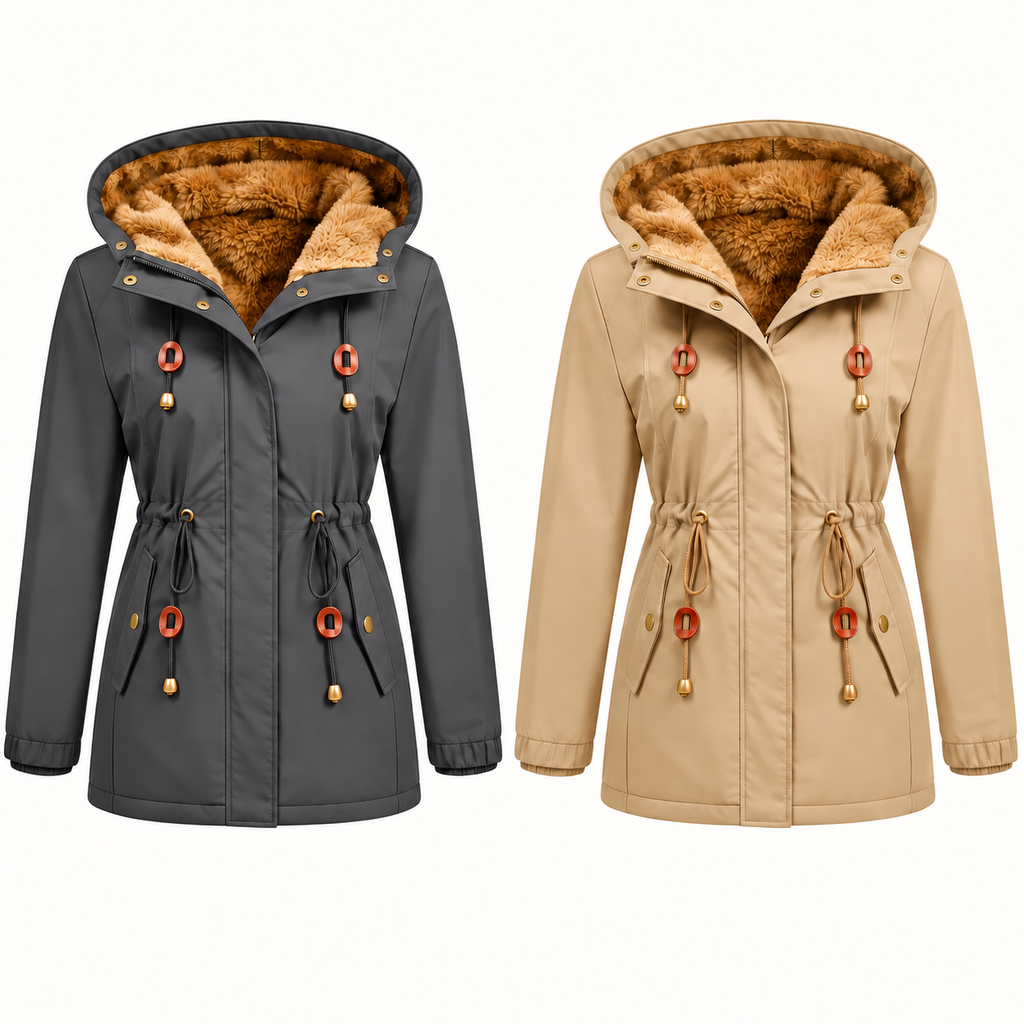 💝💝Women's Fleece-Lined Hooded Parka Jacket