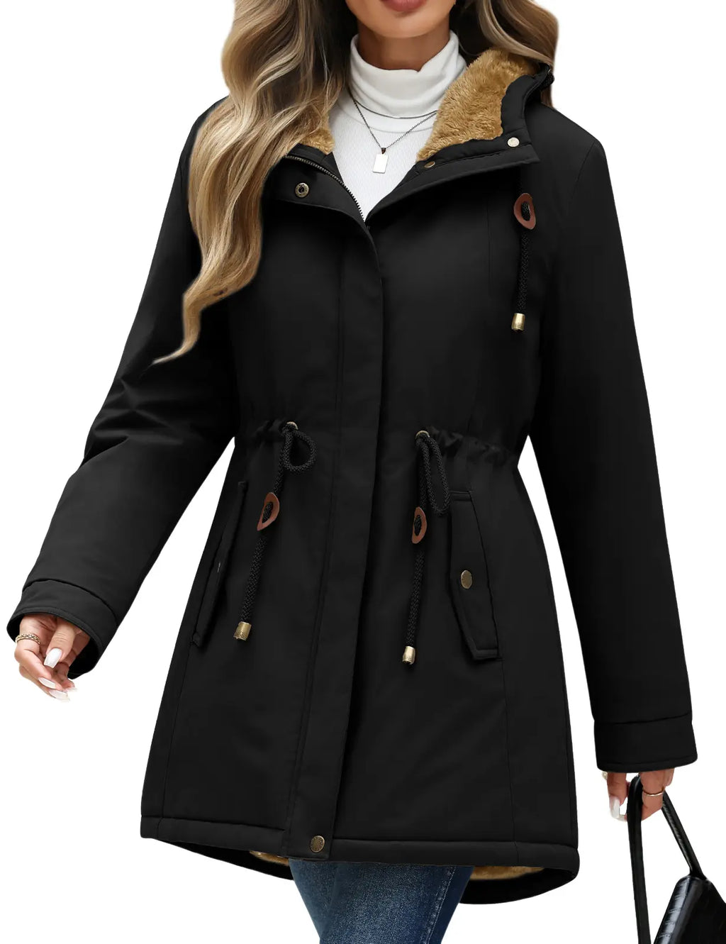 💝💝Women's Fleece-Lined Hooded Parka Jacket