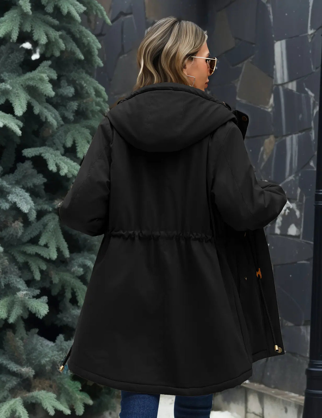 💝💝Women's Fleece-Lined Hooded Parka Jacket