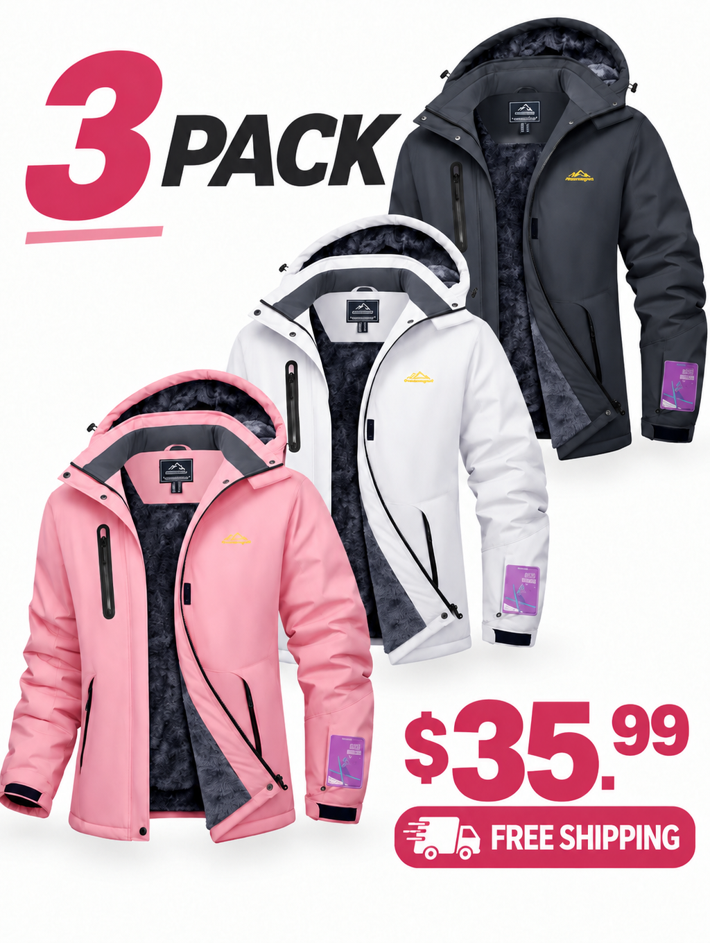 💝💝 BLACK FRIDAY EARLY ACCESS🔥 Women's Waterproof Fleece-Lined Winter Jacket
