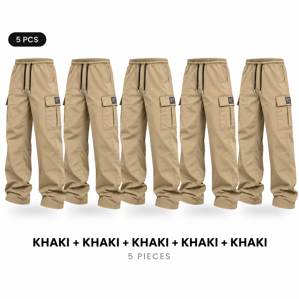 💝💝 BLACK FRIDAY SALE 🔥Men's cargo pants, solid-color casual loose-fit cargo trousers.
