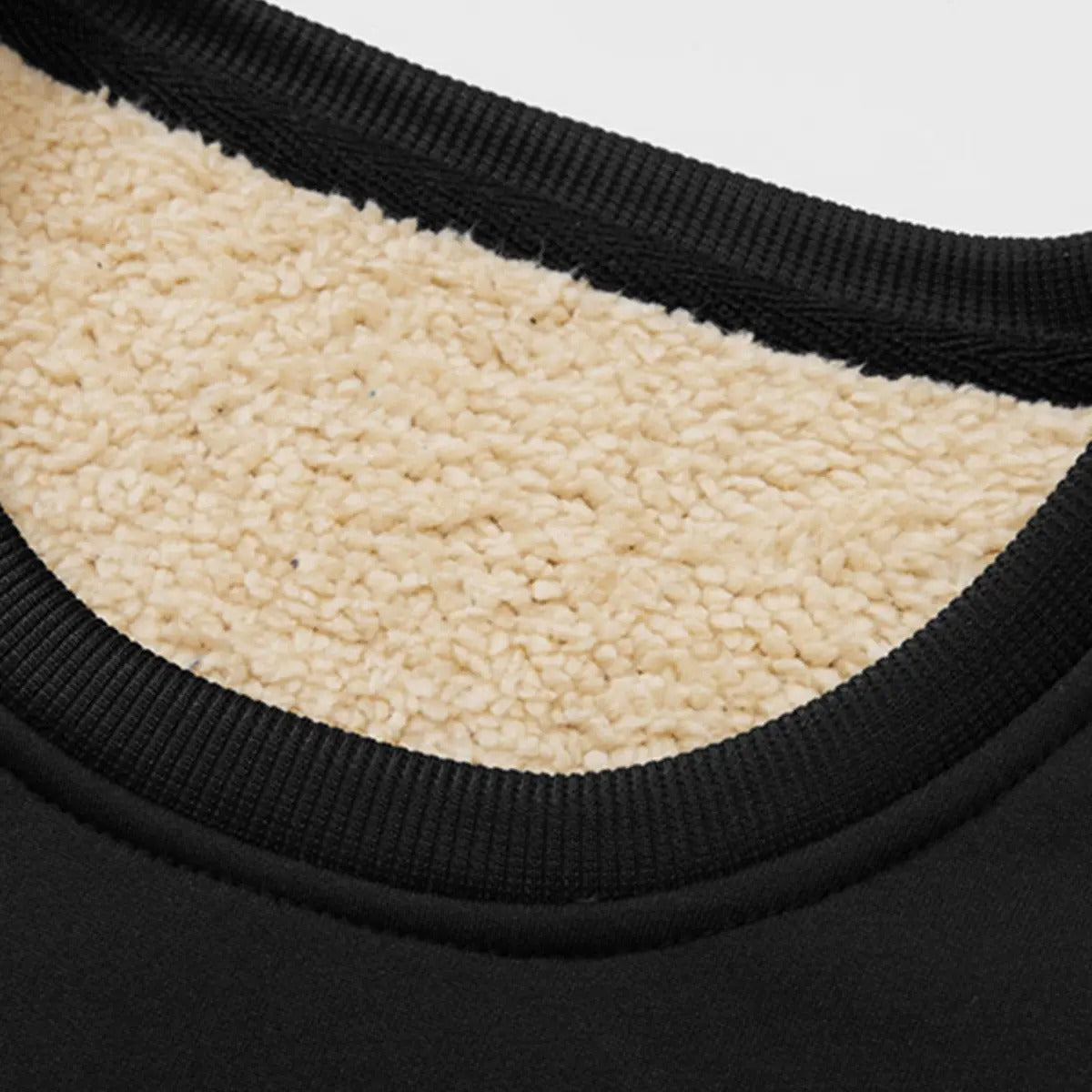 💝💝Men's Fitted Crewneck Fleece Lined Sweatshirt, Wind Resistant Polyester Athletic Pullover, Casual Fashion Active Tops