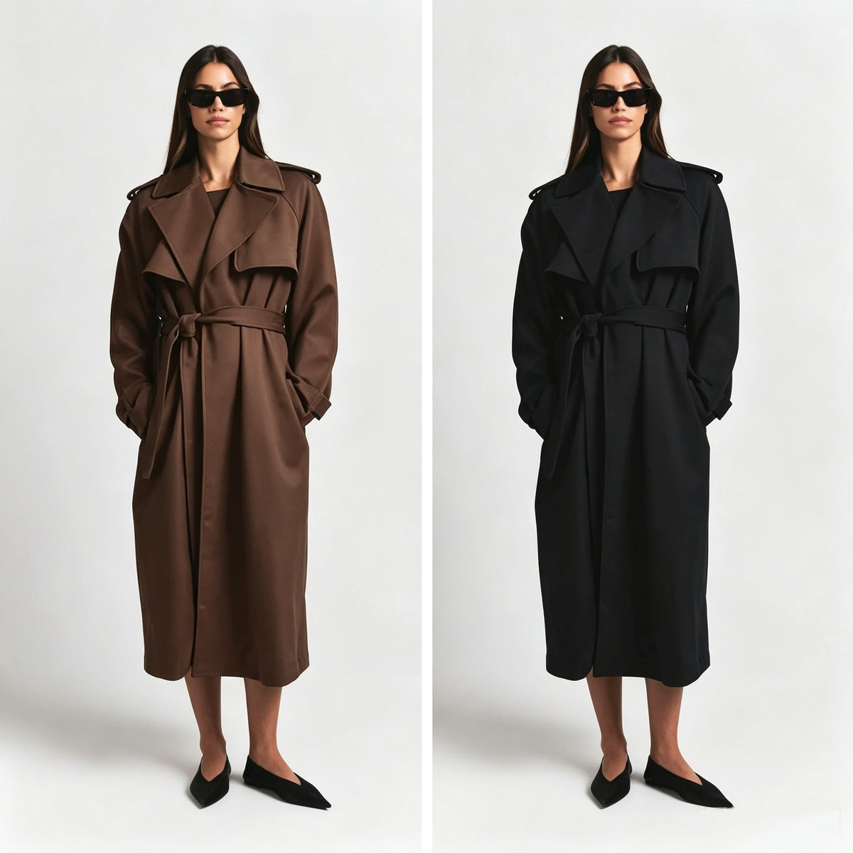 💥Hot Deal  | Women's Oversized Fleece Trench Coat - Cozy Streetwear Essential