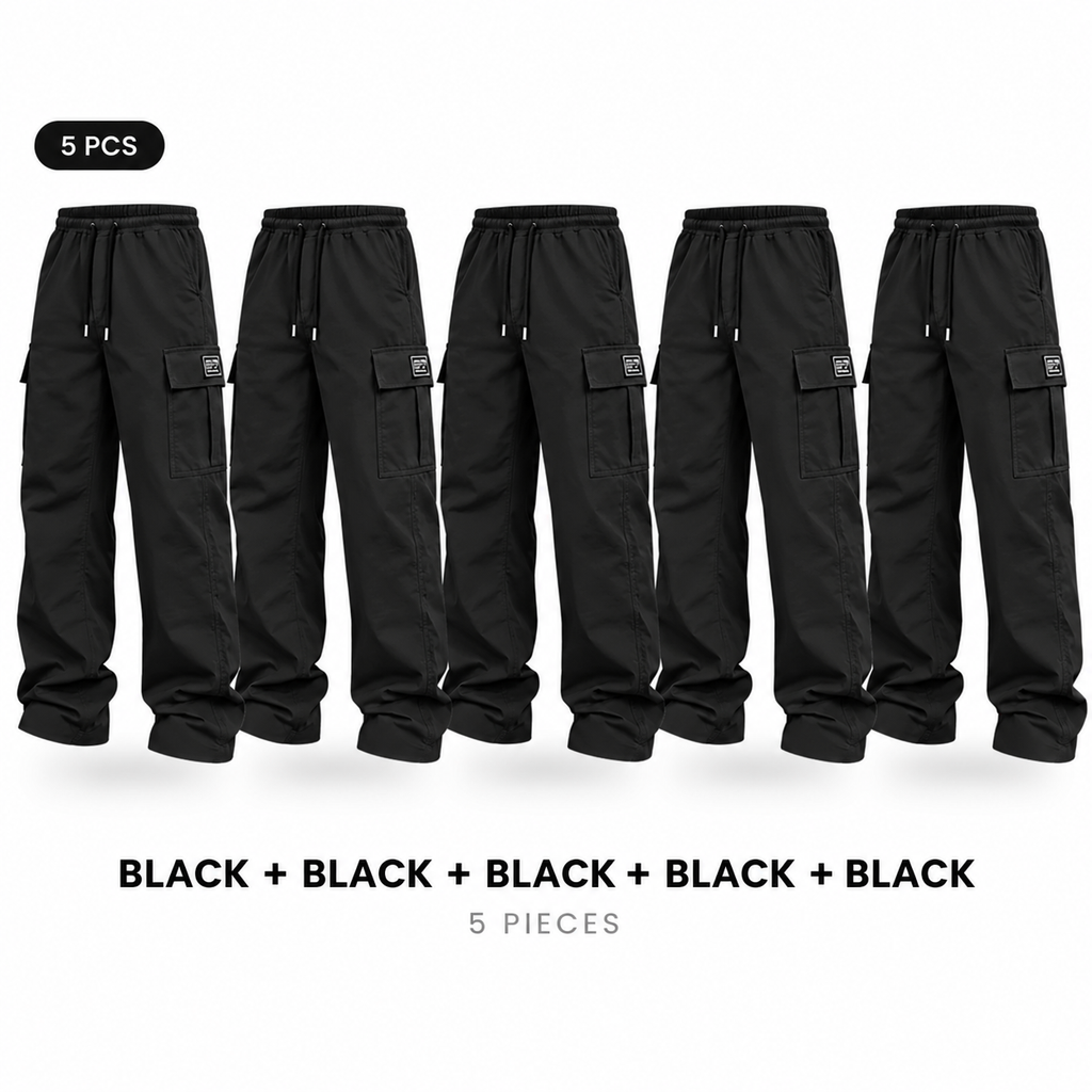 💝💝 BLACK FRIDAY SALE 🔥Men's cargo pants, solid-color casual loose-fit cargo trousers.