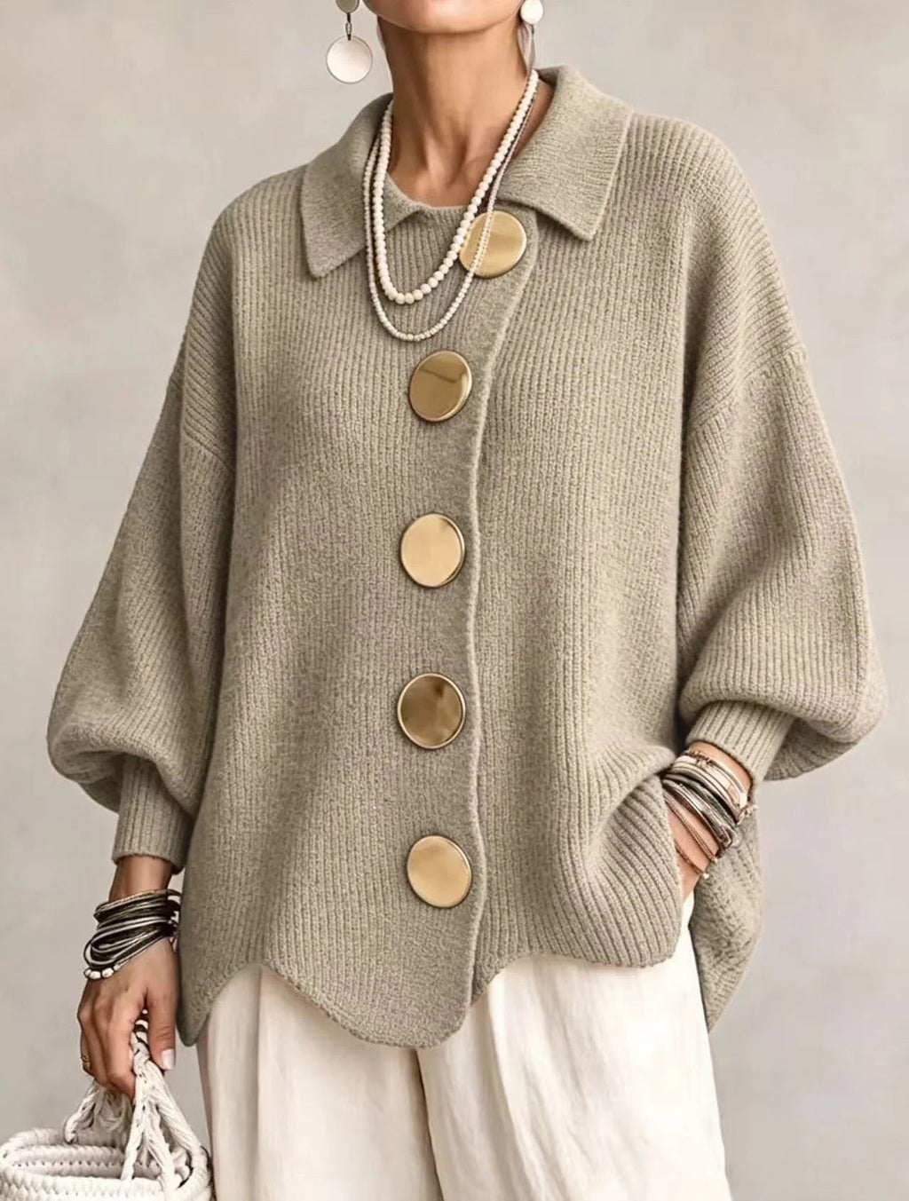 🔥 FINAL HOURS — Women's Oversized Button-Front Cardigan | Relaxed Fit & Effortless Everyday Style
