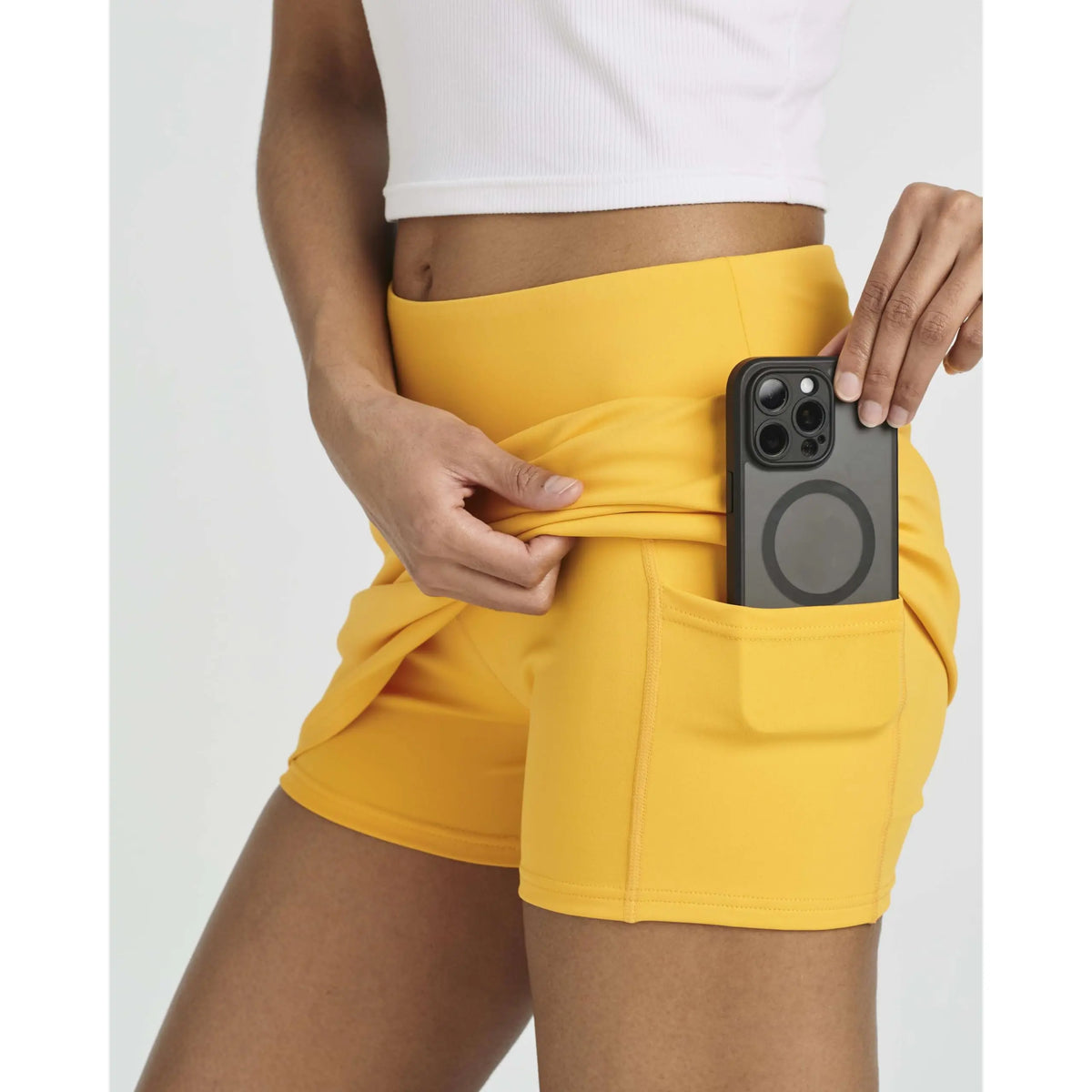 🔥Real Essentials 3 Pack: Women's 16" Active Skort Skirt Pockets - Running Tennis Golf Gym (Available in Plus)