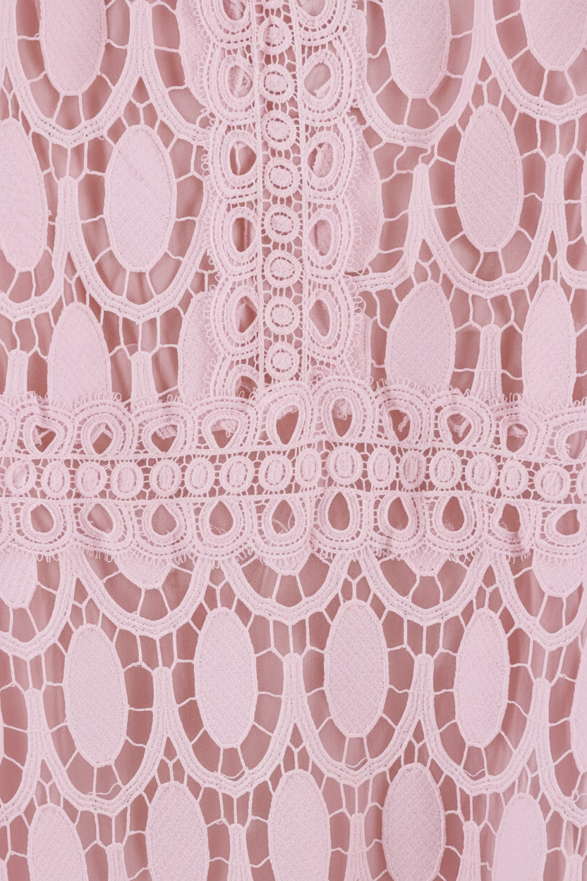 🔥 FINAL HOURS — Women's Shell Pink Lace Dress | Romantic & Sophisticated Style