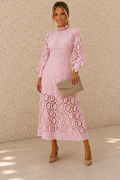 🔥 FINAL HOURS — Women's Shell Pink Lace Dress | Romantic & Sophisticated Style