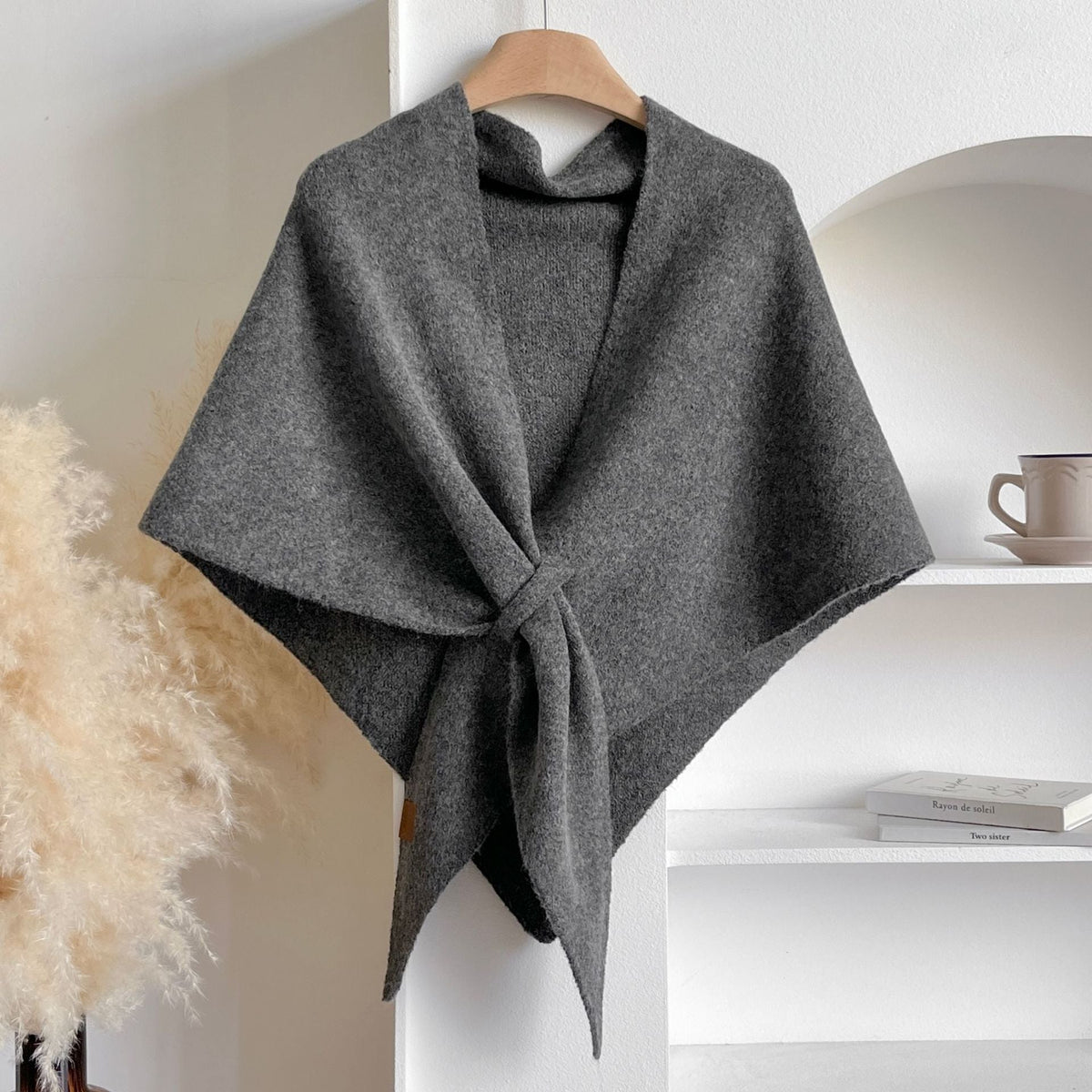 🔥Women's Trendy Solid Knitted Shawl, Casual Soft Comfortable Scarf for Daily Wear, Fashion Accessories for Women & Girls