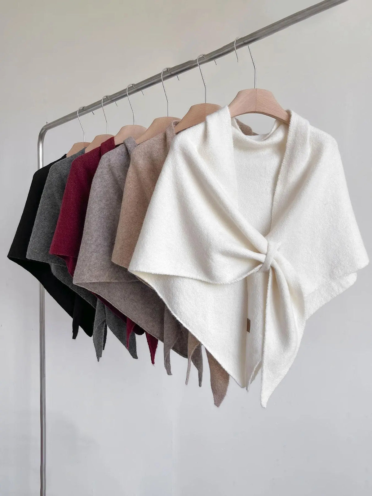 🔥Women's Trendy Solid Knitted Shawl, Casual Soft Comfortable Scarf for Daily Wear, Fashion Accessories for Women & Girls