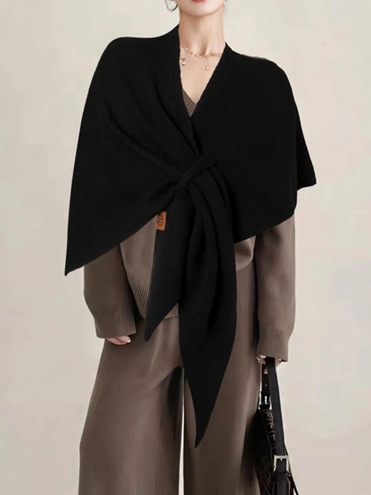 🔥Women's Trendy Solid Knitted Shawl, Casual Soft Comfortable Scarf for Daily Wear, Fashion Accessories for Women & Girls