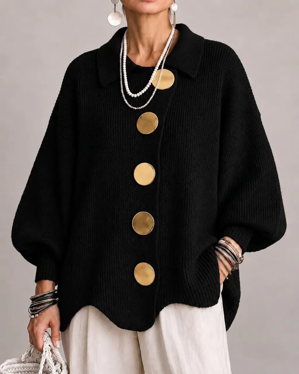 🔥 FINAL HOURS — Women's Oversized Button-Front Cardigan | Relaxed Fit & Effortless Everyday Style