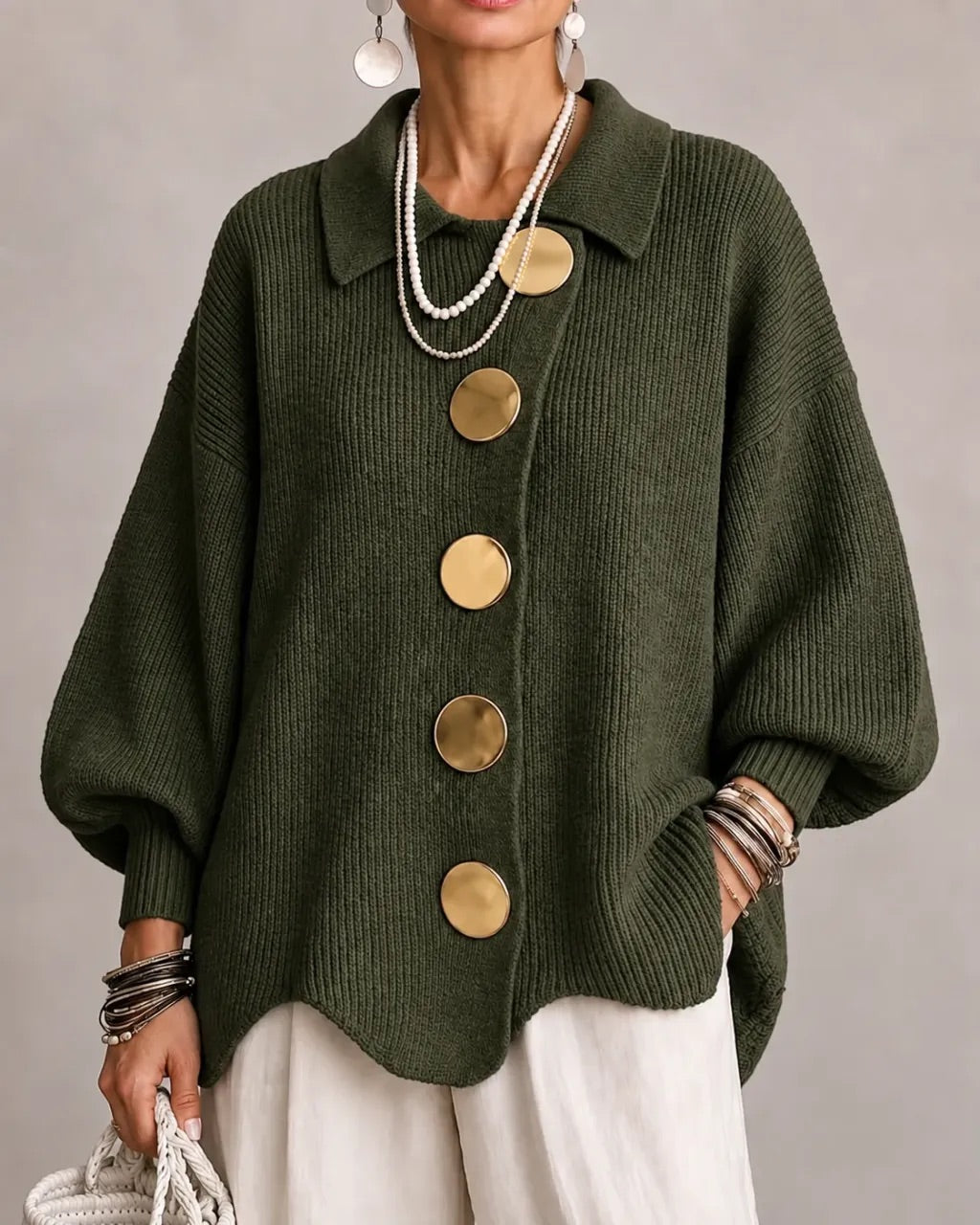 🔥 FINAL HOURS — Women's Oversized Button-Front Cardigan | Relaxed Fit & Effortless Everyday Style