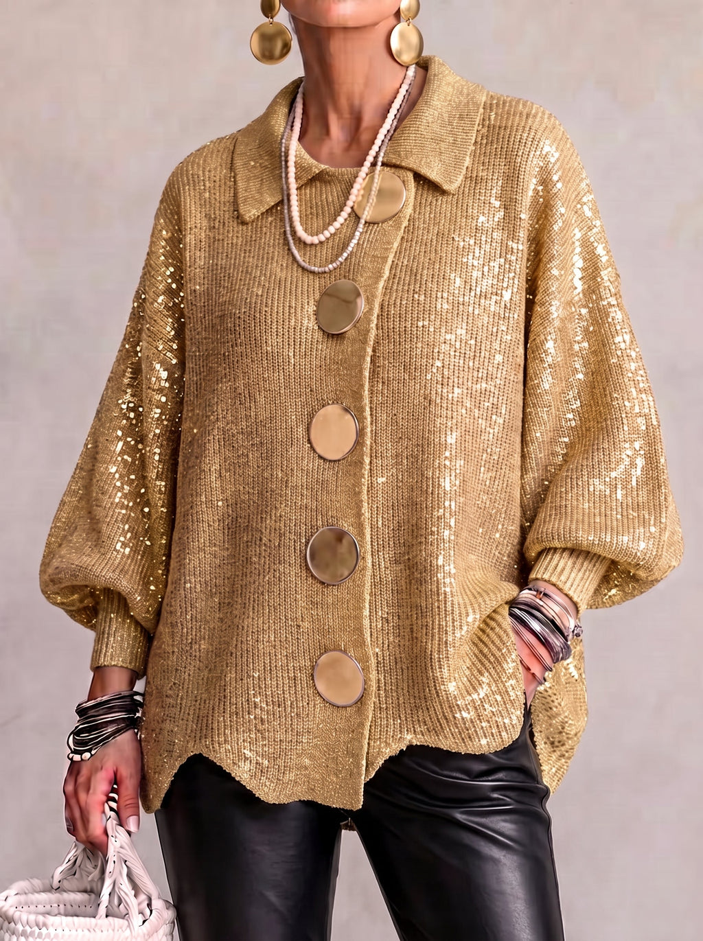 🔥 FINAL HOURS — Women's Oversized Button-Front Cardigan | Relaxed Fit & Effortless Everyday Style