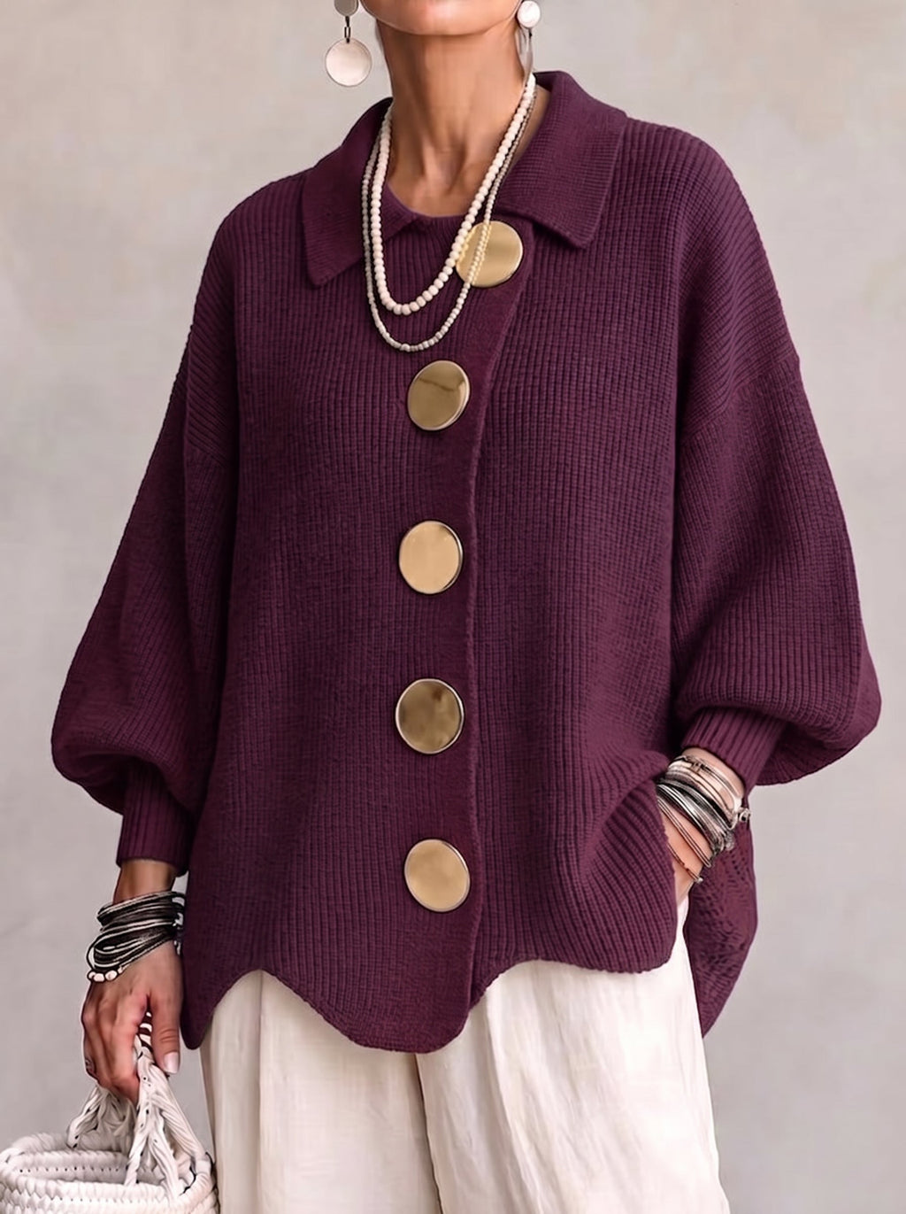 🔥 FINAL HOURS — Women's Oversized Button-Front Cardigan | Relaxed Fit & Effortless Everyday Style