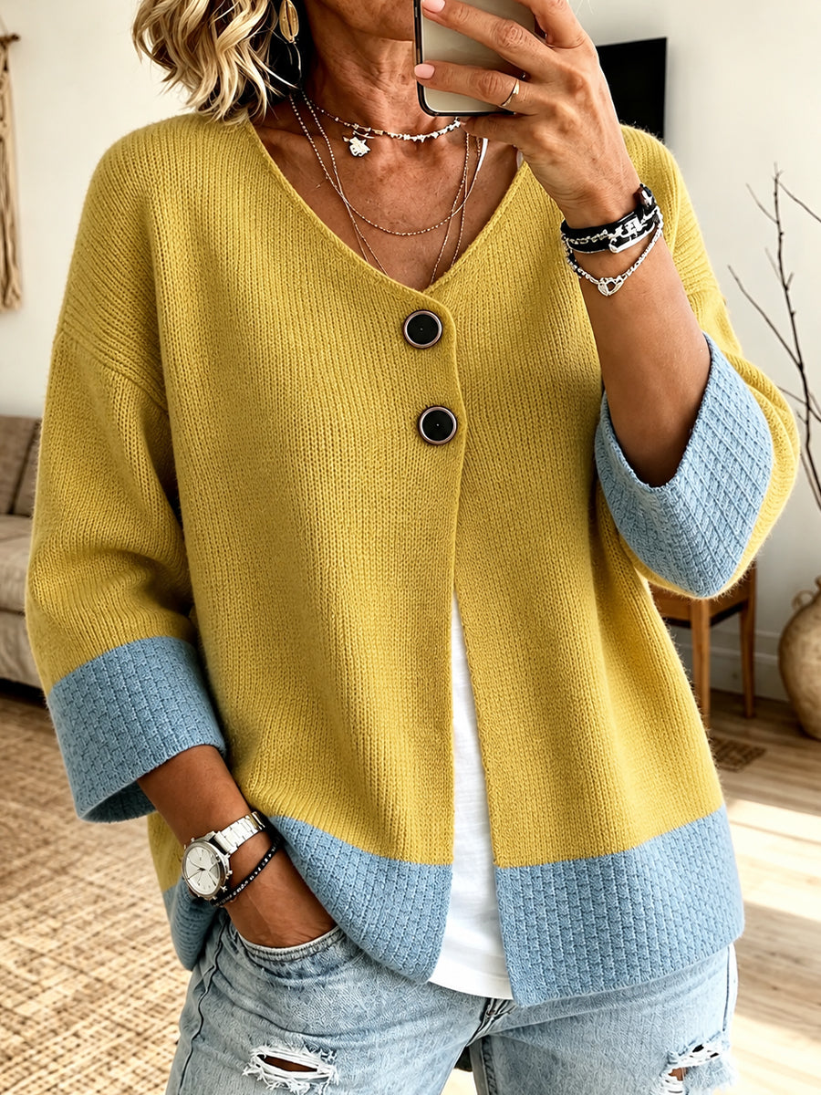 🔥 FINAL HOURS — Women's Color-Block Knit Cardigan | Cozy Layers & Effortless Everyday Style