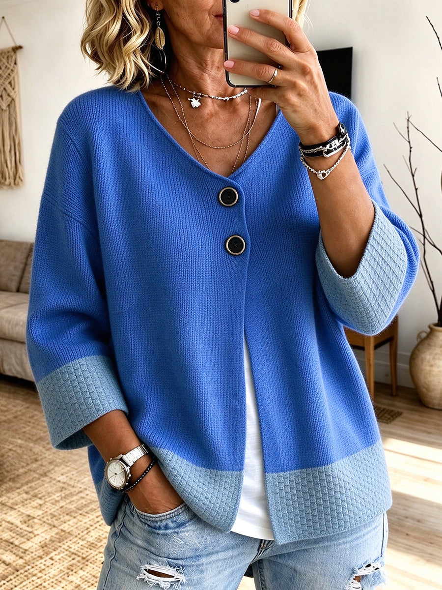 🔥 FINAL HOURS — Women's Color-Block Knit Cardigan | Cozy Layers & Effortless Everyday Style