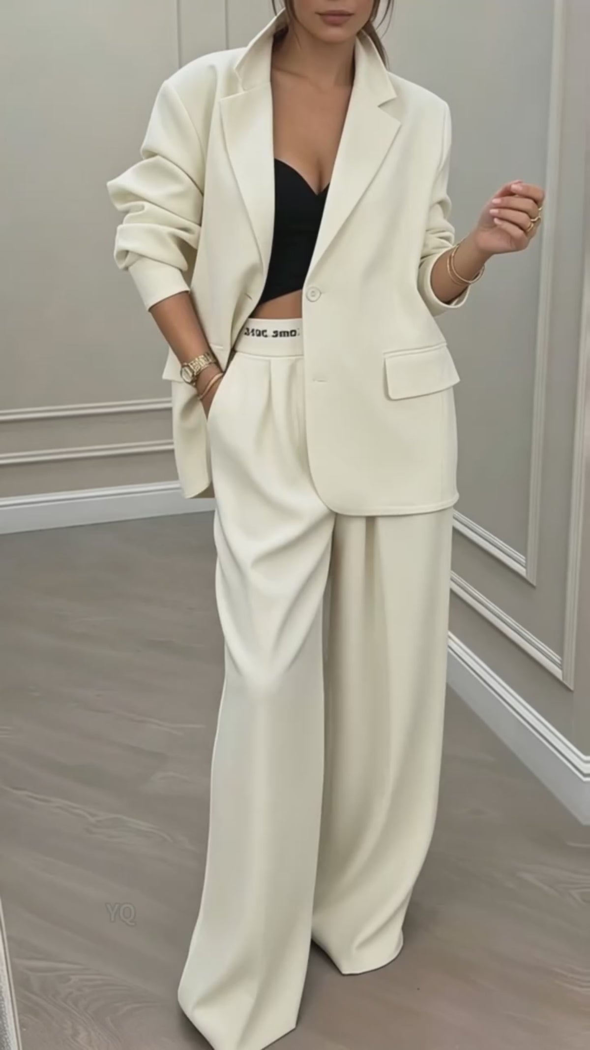 ✨🛍️Fresh Drop - Blazer & Wide-Leg Pant Suit – Clean Lines & Breezy Comfort for Confident All-Day Wear