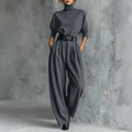 🖤 BLACK FRIDAY SALE 🖤 ☁️ Women's Turtleneck Top & Pants Set | Chic & Cozy Style