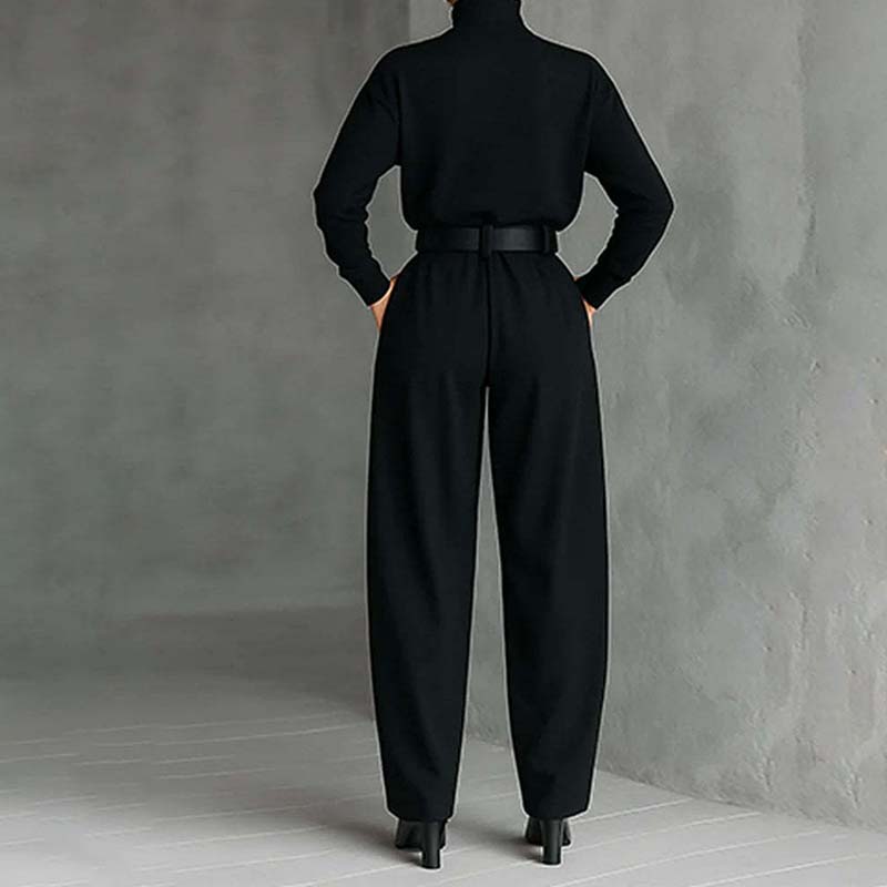 🖤 BLACK FRIDAY SALE 🖤 ☁️ Women's Turtleneck Top & Pants Set | Chic & Cozy Style