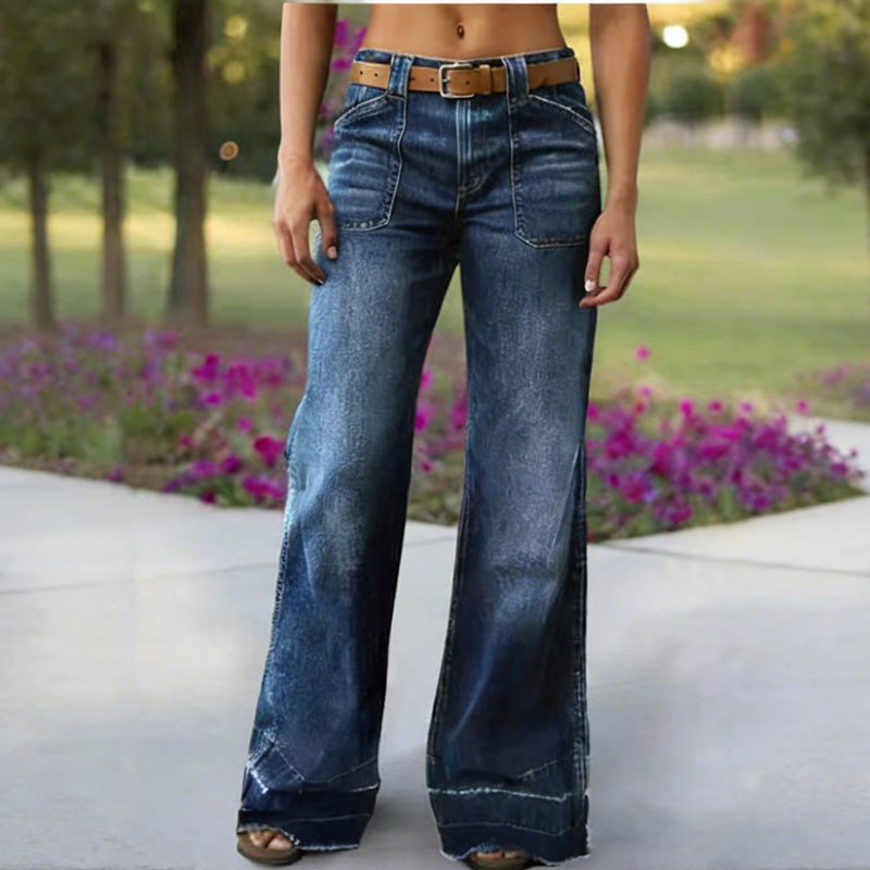 ✨🔥Women's Retro Flare Jeans with Pockets👖