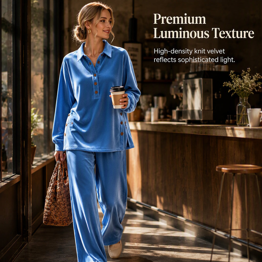 ⏳ LIMITED TIME — Premium Velvet Two-Piece Set | Luxurious Comfort for Everyday Style