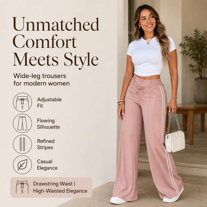 ⏰Last Day of the Sale💃 Women's Wide-Leg Drawstring Pants