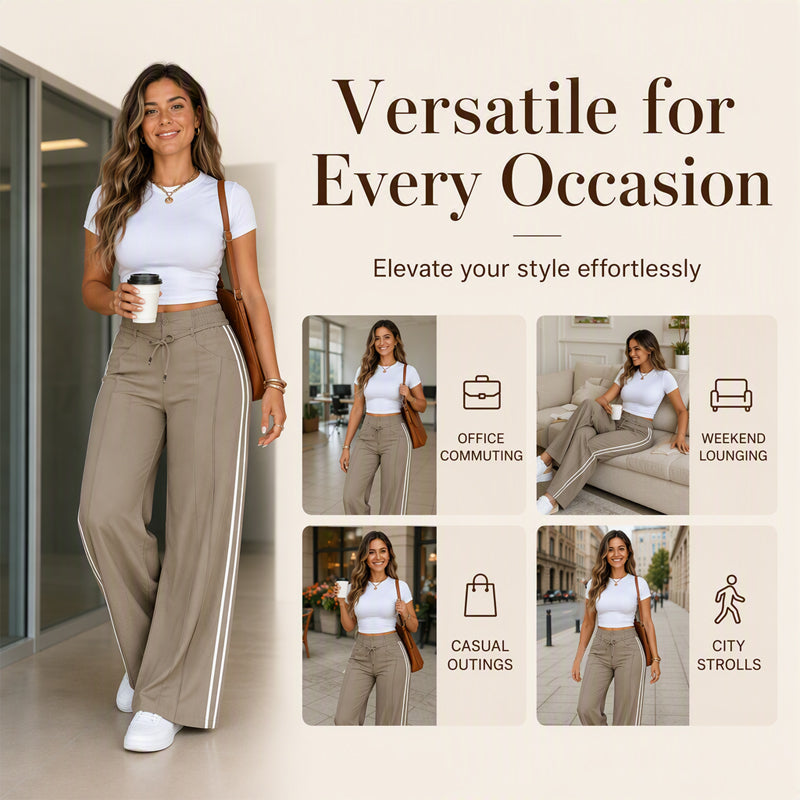⏰Last Day of the Sale💃 Women's Wide-Leg Drawstring Pants