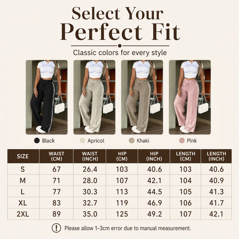 ⏰Last Day of the Sale💃 Women's Wide-Leg Drawstring Pants