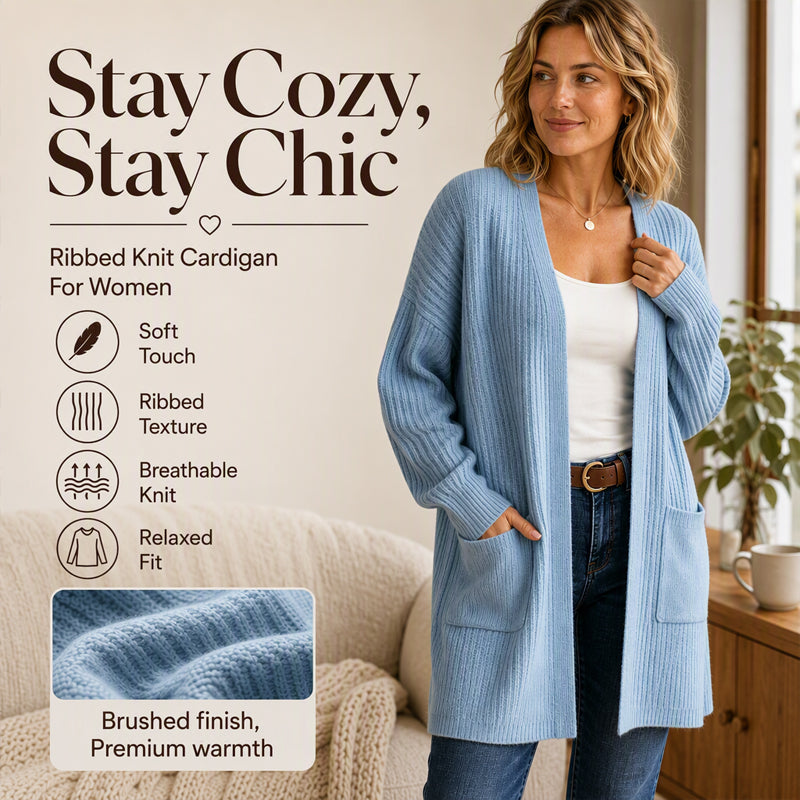 🍂Hot Sale-50% OFF💙The Everyday Ribbed Cardigan🧶