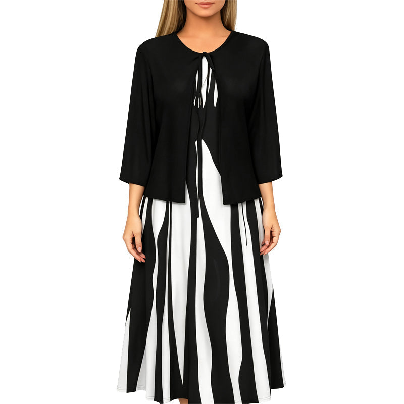 💡 Flattering Geometric Dress Set