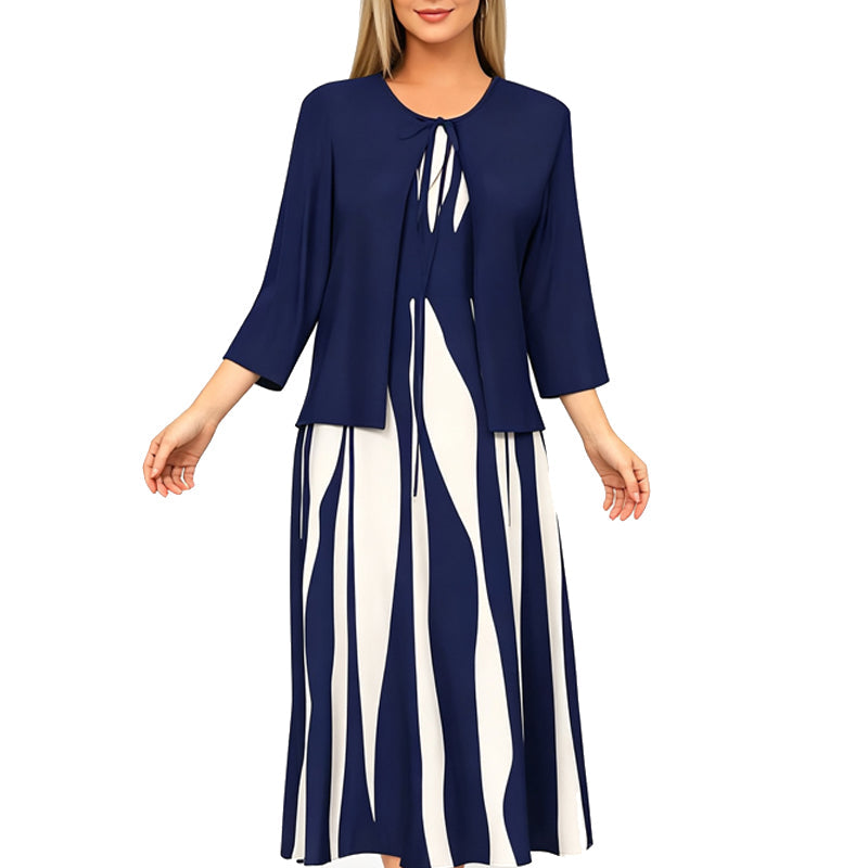 💡 Flattering Geometric Dress Set