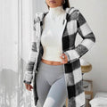 🍂🔥 FINAL HOURS — Women's Plaid Zip-Up Hooded Jacket | Cozy Long-Line Style