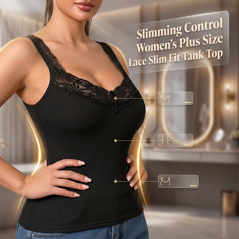 🔥 ❤️FINAL HOURS — Women's Lace-Trim Slim-Fit Tank Top | Flattering & Versatile Style