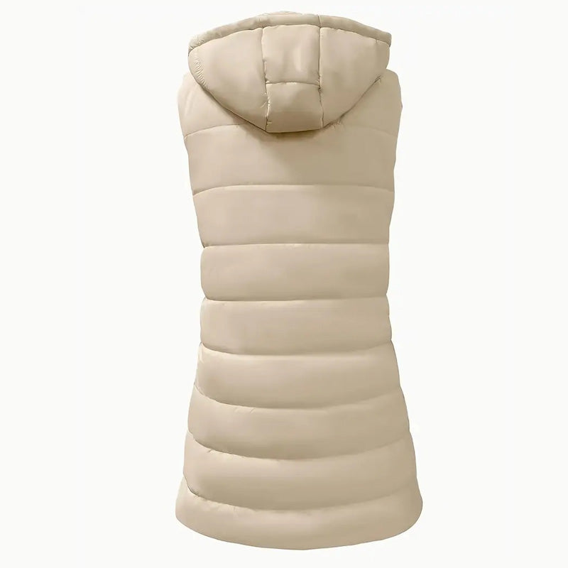 Women’s Zip-Up Long Puffer Vest