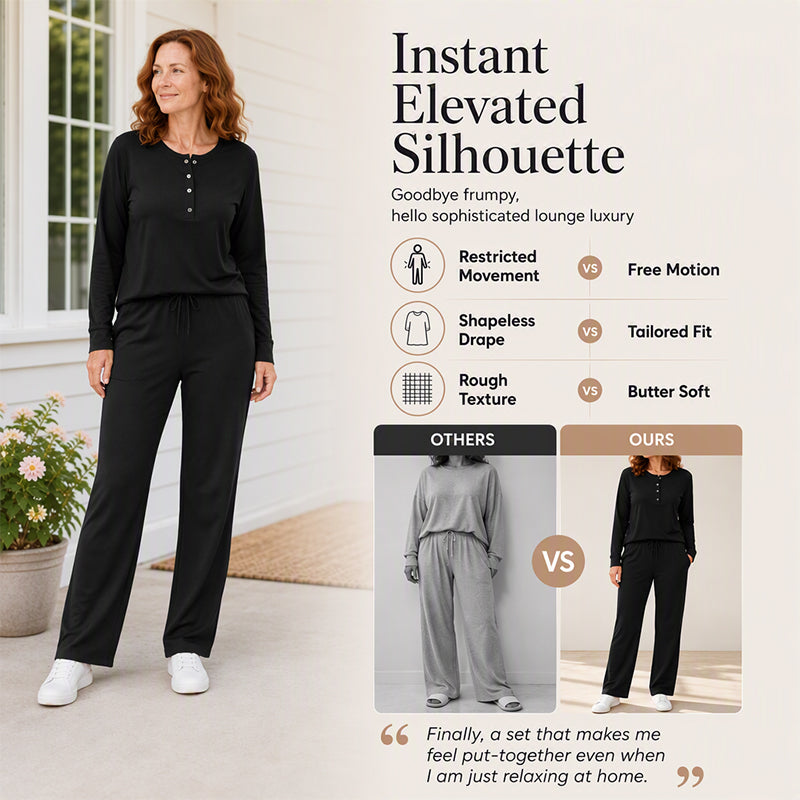 🔥 FINAL HOURS — Women's Half-Button Sweatshirt & Sweatpants Set👗✨