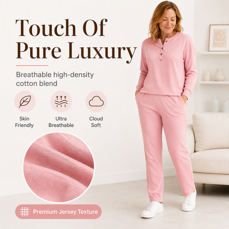 🔥 FINAL HOURS — Women's Half-Button Sweatshirt & Sweatpants Set👗✨