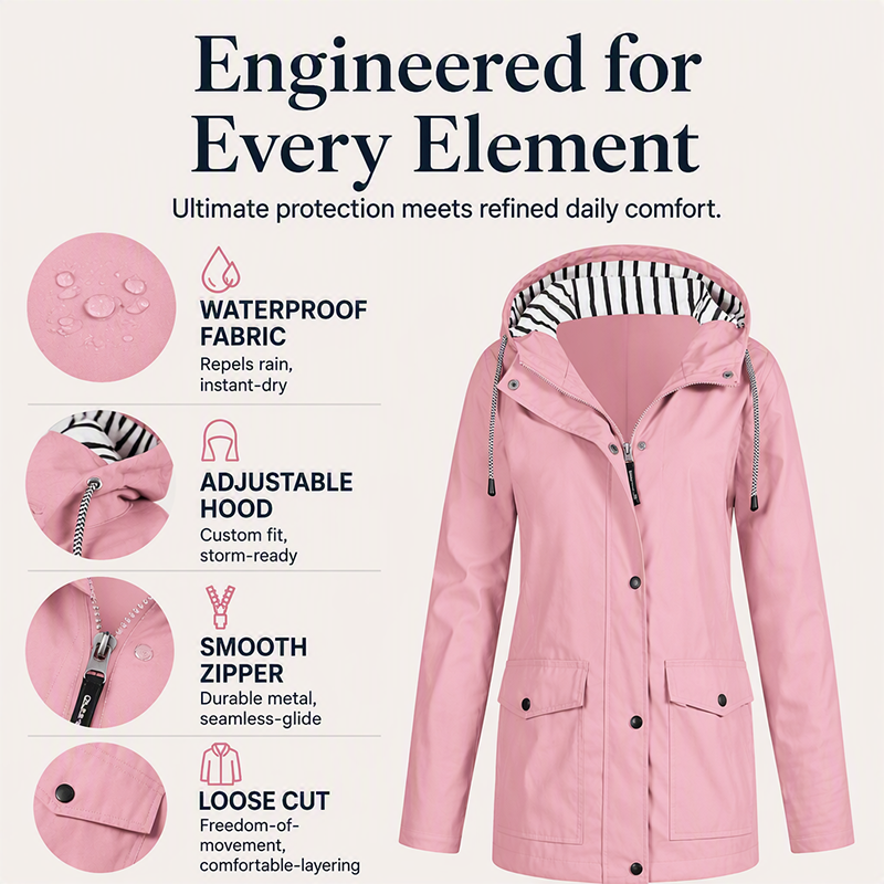 🔥 FINAL HOURS — Women's Waterproof Windproof Jacket | Lightweight Outdoor Everyday Layer🌦️✨