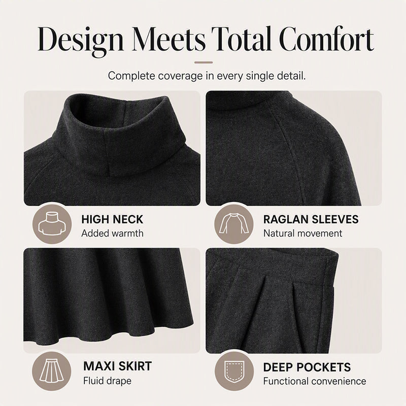 🔥 FINAL HOURS — Women's Turtleneck Top & Maxi Skirt Set | Chic & Effortless Everyday Style