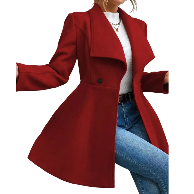 💡 Women's Elegant Slim Fit Lapel Coat