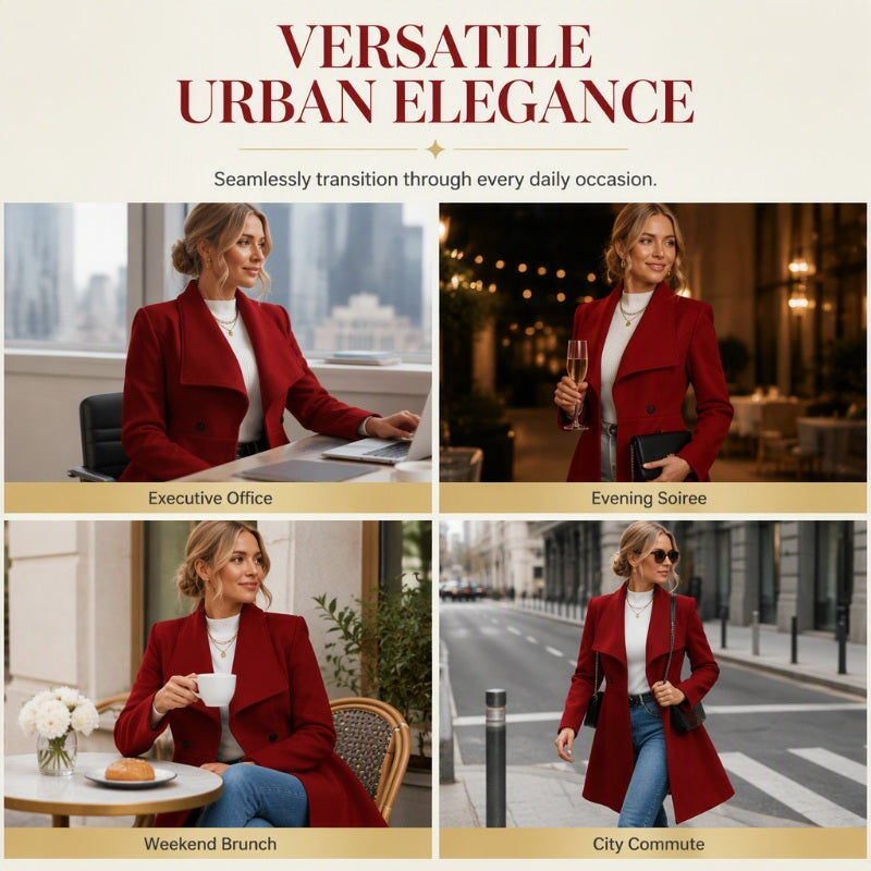 💡 Women's Elegant Slim Fit Lapel Coat