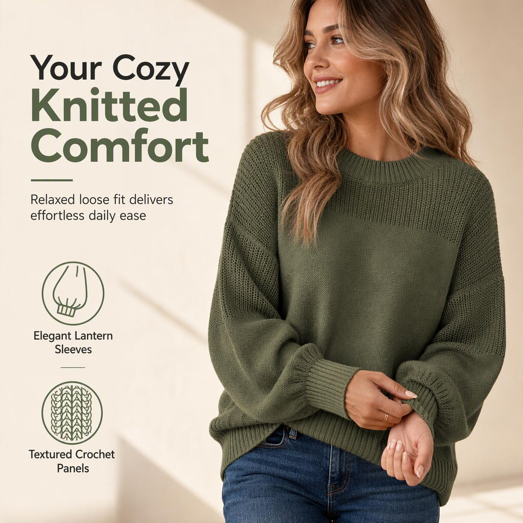 🔥🌸 FINAL HOURS — Women's Solid Knit Pullover Sweater | Cozy & Effortless Everyday Style