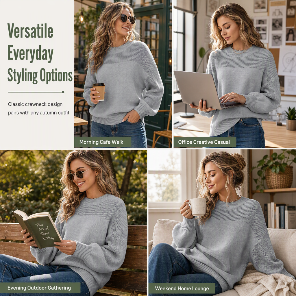 🔥🌸 FINAL HOURS — Women's Solid Knit Pullover Sweater | Cozy & Effortless Everyday Style