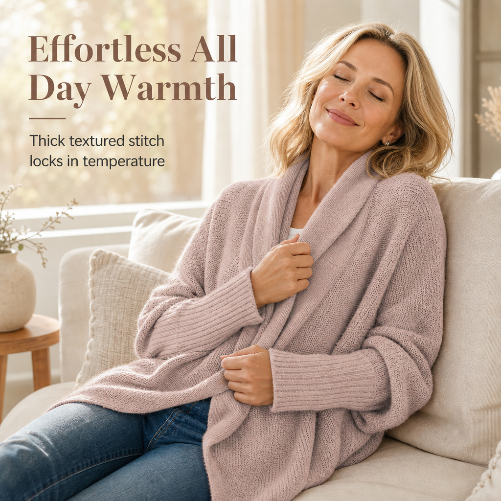 🔥 FINAL HOURS — Women's Batwing Sleeve Knit Cardigan | Open Front & Relaxed Fit
