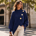 🔥 FINAL HOURS — Women's Asymmetric Hem Mock Neck Sweater | Chic & Cozy Knit Style