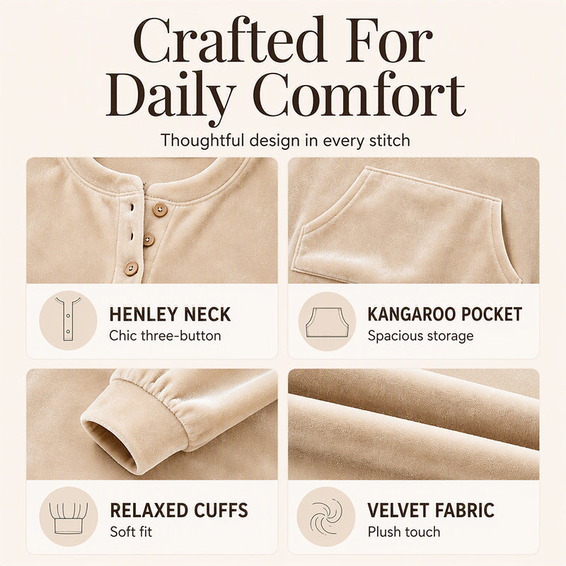 🔥FINAL HOURS — Women's Velvet Sweatshirt | Elegant & Cozy Everyday Style