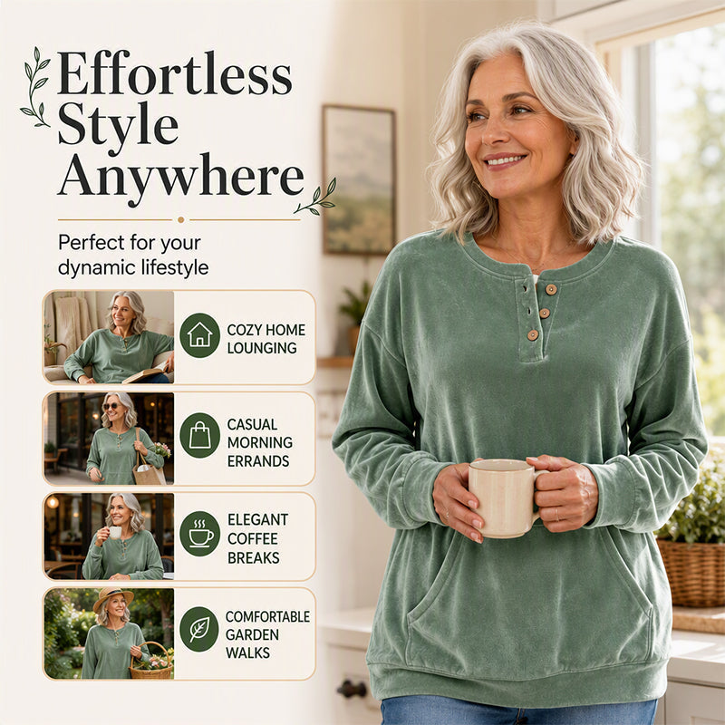 🔥FINAL HOURS — Women's Velvet Sweatshirt | Elegant & Cozy Everyday Style