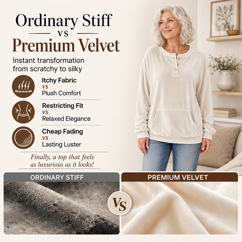 🔥FINAL HOURS — Women's Velvet Sweatshirt | Elegant & Cozy Everyday Style