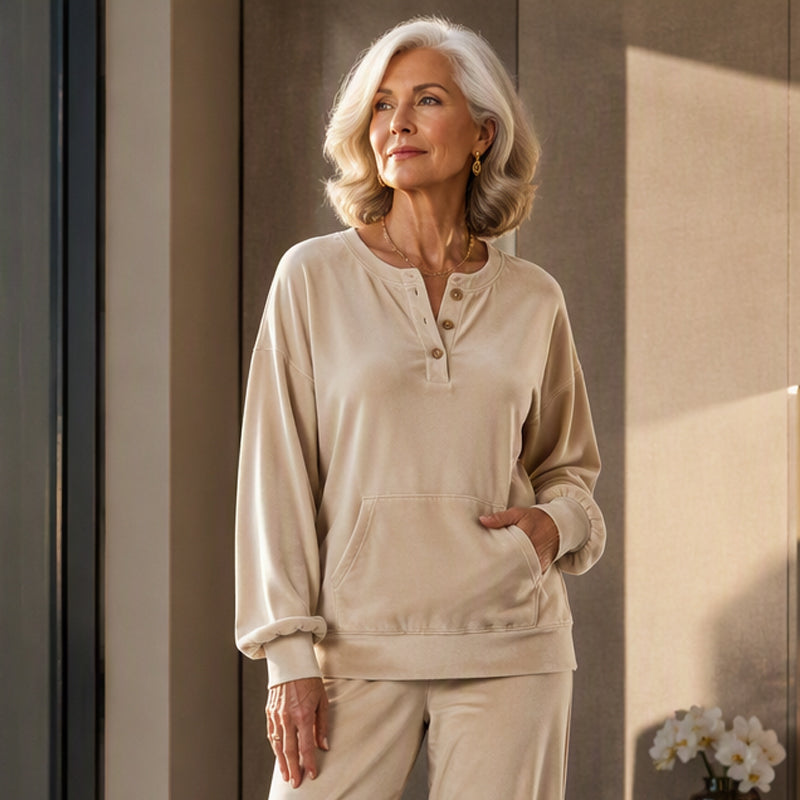 🔥FINAL HOURS — Women's Velvet Sweatshirt | Elegant & Cozy Everyday Style